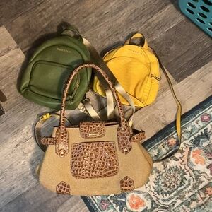 Two Michael Kors, mini backpacks and a vintage Eric Javitz bundle